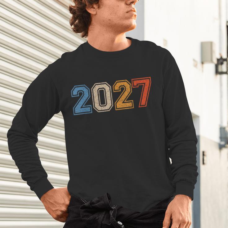 Class Of 2027 Graduate Shirts For Men Women Graduation Retro Unisex Long Sleeve T-Shirt