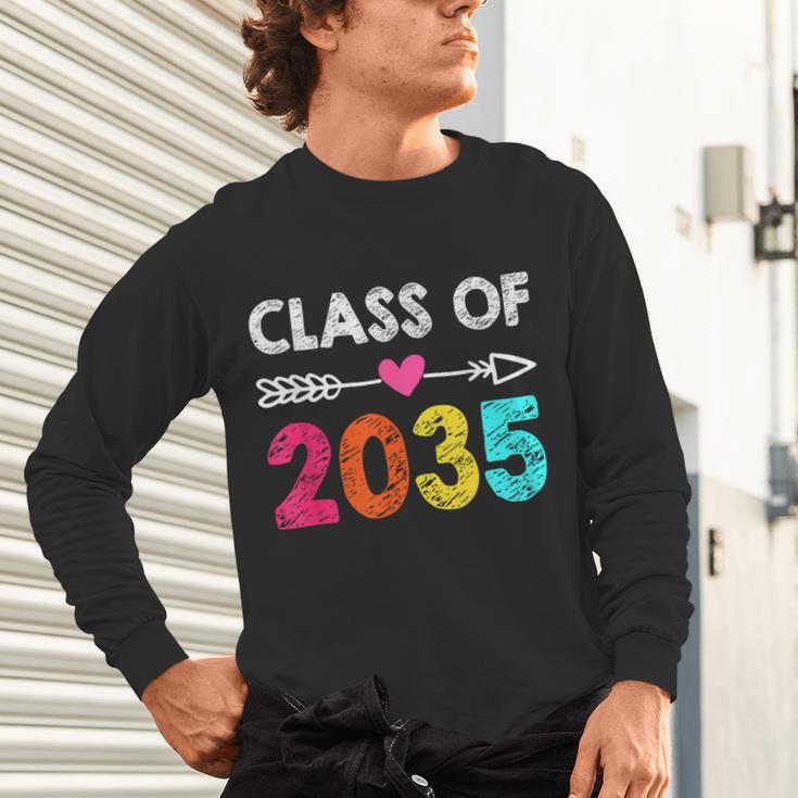 Class Of 2035 Kindergarten Pre K Grow With Me Graduation Unisex Long Sleeve T-Shirt