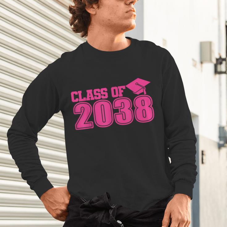 Class Of 2038 Pink Girls Growing Up School Memory Graduation Unisex Long Sleeve T-Shirt