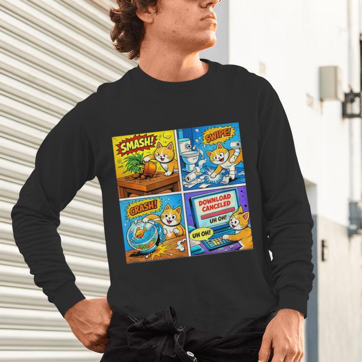 Comic Reader Comic Book Merch Vintage Reading Comic Books Unisex Long Sleeve T-Shirt