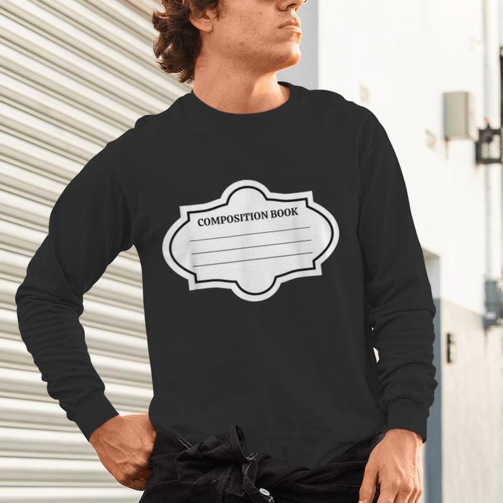 Composition Book Notebook Teacher's Halloween Group Costume Unisex Long Sleeve T-Shirt Composition Book Notebook Teacher's Halloween Group Costume Unisex Long Sleeve T-Shirt