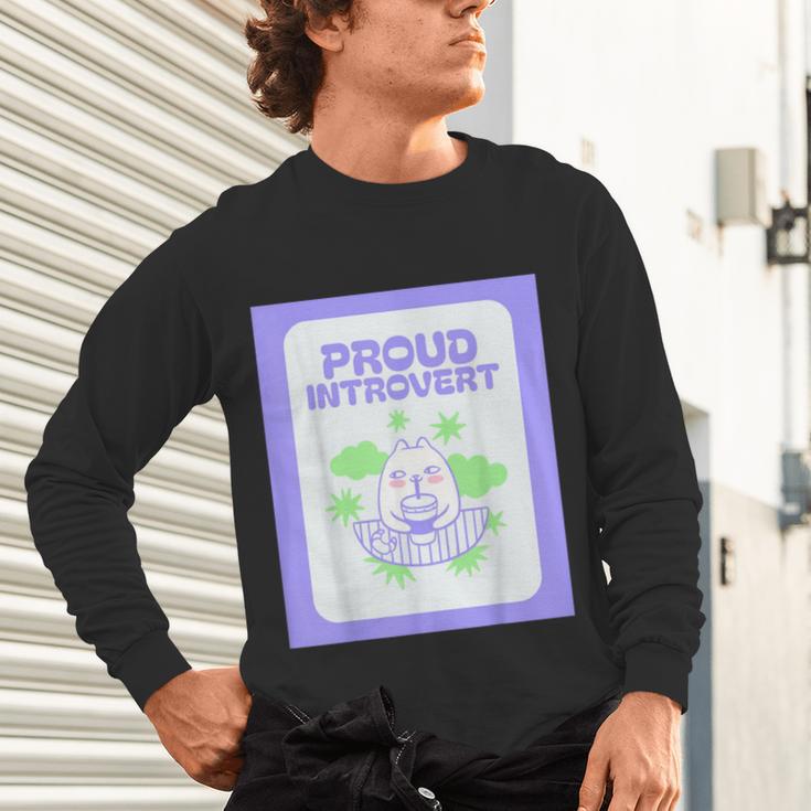 Cool Fun Cute Proud Introvert Cat Character For Men Women Unisex Long Sleeve T-Shirt Cool Fun Cute Proud Introvert Cat Character For Men Women Unisex Long Sleeve T-Shirt