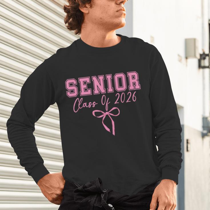 Coquette Senior 2026 Class Of 2026 Pink Bow Graduation 2026 Unisex Long Sleeve T-Shirt