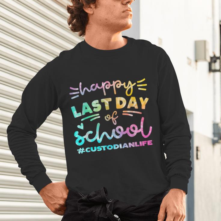 Custodian Life Graduation Day Last Day Of School Tie Dye Unisex Long Sleeve T-Shirt