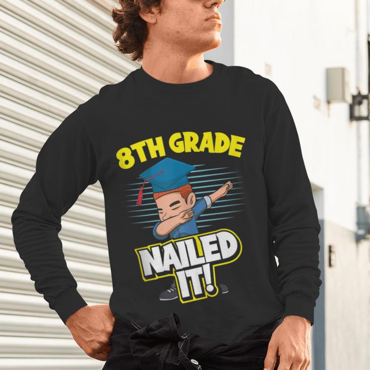 Dabbing Graduation Boy 8th Grade Class Of 2021 Unisex Long Sleeve T-Shirt