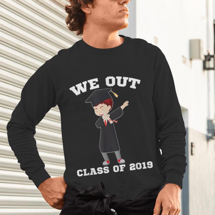 Dabbing Graduation Boy Class Of 2019 We Out Unisex Long Sleeve T-Shirt