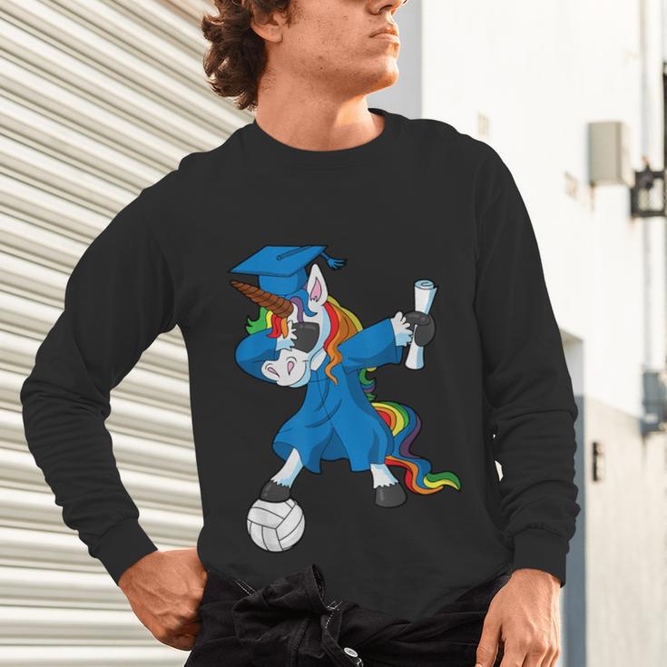 Dabbing Graduation Class 2023 Unicorn Volleyball Unisex Long Sleeve T-Shirt
