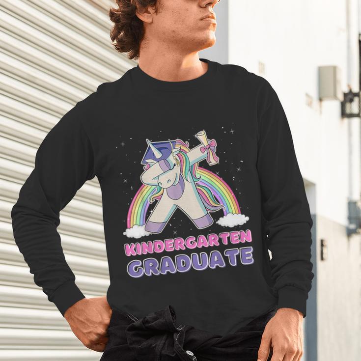 Dabbing Unicorn Kindergarten Graduation Dab Dance Girl Unisex Long Sleeve T-Shirt