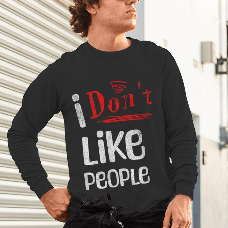 I Don't Like People Introvert Small Unisex Long Sleeve T-Shirt