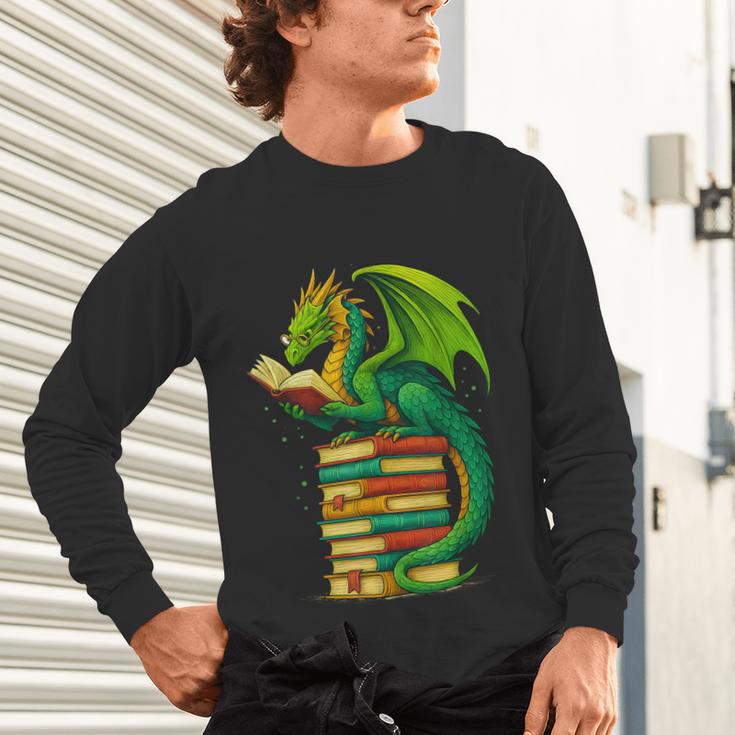 Dragon Reading Books Matching Bookworm Readers Librarian Unisex Long Sleeve T-Shirt