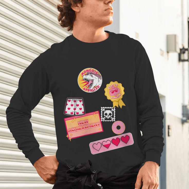 Dungeon Crawler Carl Colorful Sticker Collage LitRPG Book Unisex Long Sleeve T-Shirt Dungeon Crawler Carl Colorful Sticker Collage LitRPG Book Unisex Long Sleeve T-Shirt