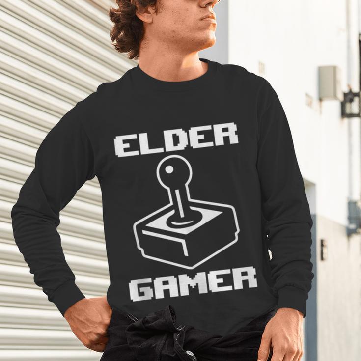 Elder Gamer Retro Video Game Nostalgia Old Gamer Unisex Long Sleeve T-Shirt Elder Gamer Retro Video Game Nostalgia Old Gamer Unisex Long Sleeve T-Shirt