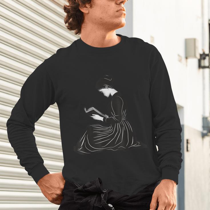 Emily Dickinson Reading A Book Unisex Long Sleeve T-Shirt