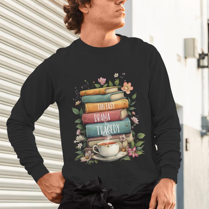 Fantasy Drama Tragedy Book Lover Subtle Watercolor Unisex Long Sleeve T-Shirt