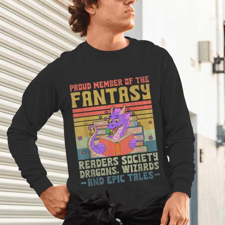 Fantasy Reader Society Reading Book Retro Bookworm Reader Unisex Long Sleeve T-Shirt