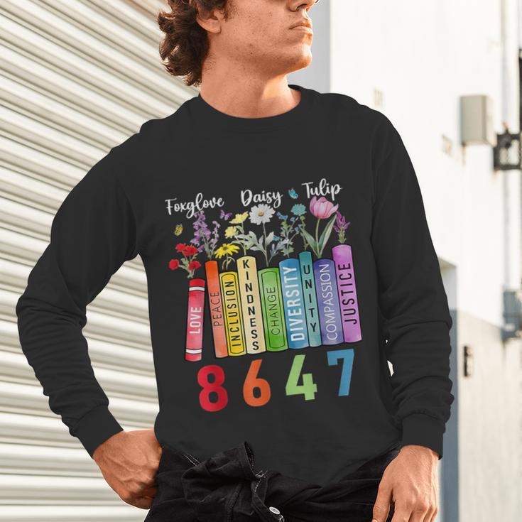 Floral Foxglove Daisy Tulip 8647 Books Lover Blooming Flower Unisex Long Sleeve T-Shirt
