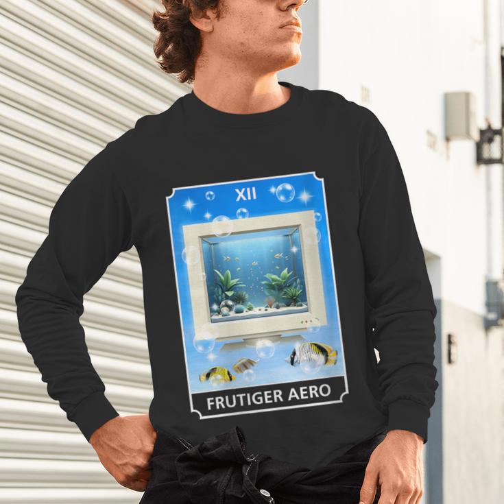 Frutiger Aero Aesthetic Tech Computer Aquarium Tarot Card Unisex Long Sleeve T-Shirt Frutiger Aero Aesthetic Tech Computer Aquarium Tarot Card Unisex Long Sleeve T-Shirt