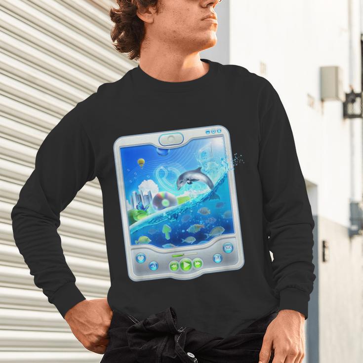 Frutiger Aero Skeuomorphism User Interface Nostalgia Unisex Long Sleeve T-Shirt
