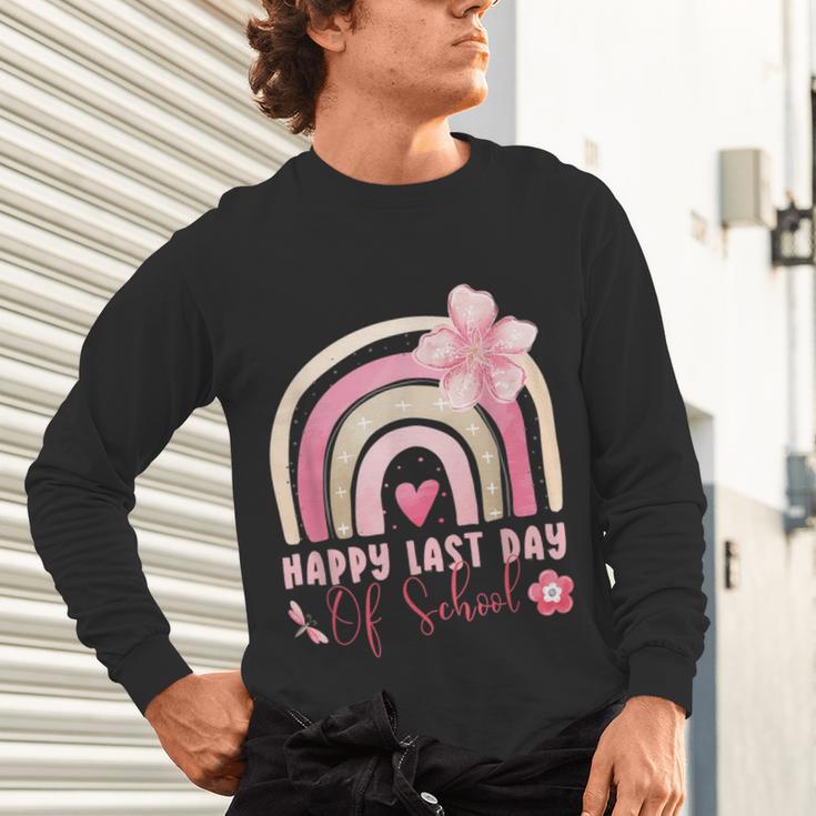 Fun Happy Last Day Of School Girl Student Graduation Rainbow Unisex Long Sleeve T-Shirt