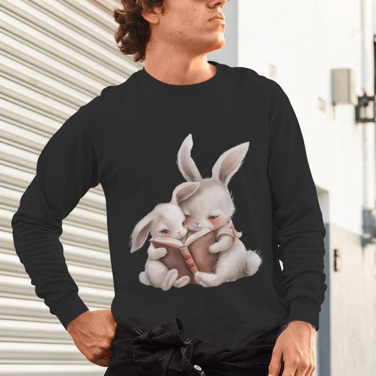 Funny Book Reading Quote For Women And Girls Rabbits Unisex Long Sleeve T-Shirt