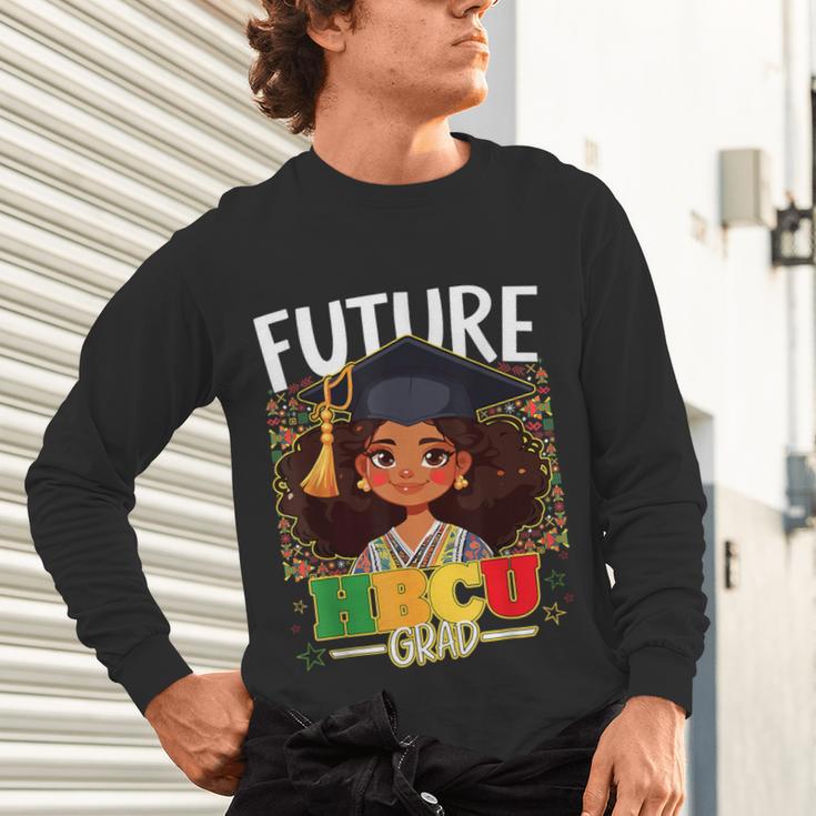 Future HBCU Grad Afro Girl College Graduation Kids Unisex Long Sleeve T-Shirt