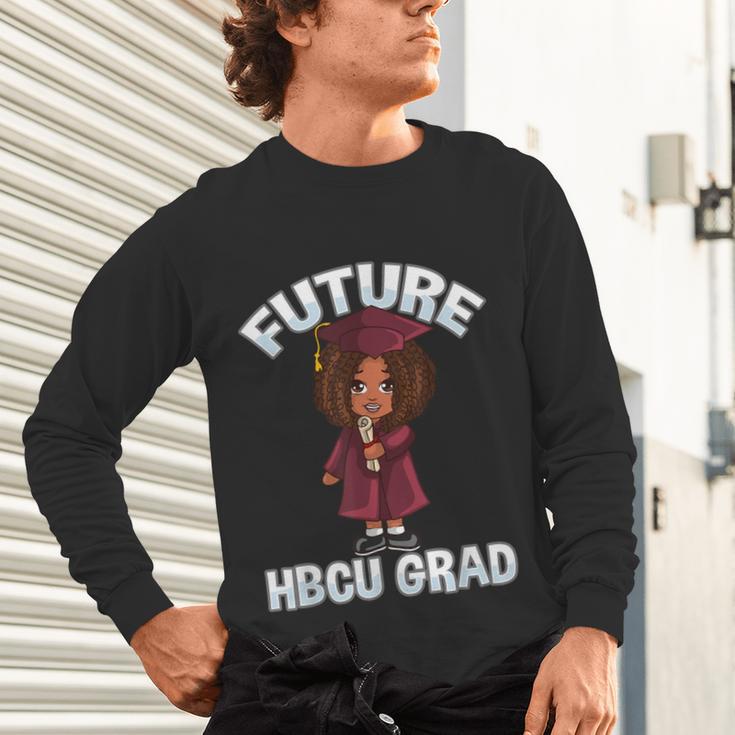 Future HBCU Grad Girl Wearing Graduation Gown Unisex Long Sleeve T-Shirt