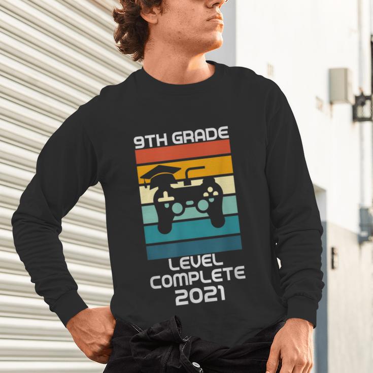 Gamer Graduation 2021 Retro 9th Grade Level Complete Unisex Long Sleeve T-Shirt