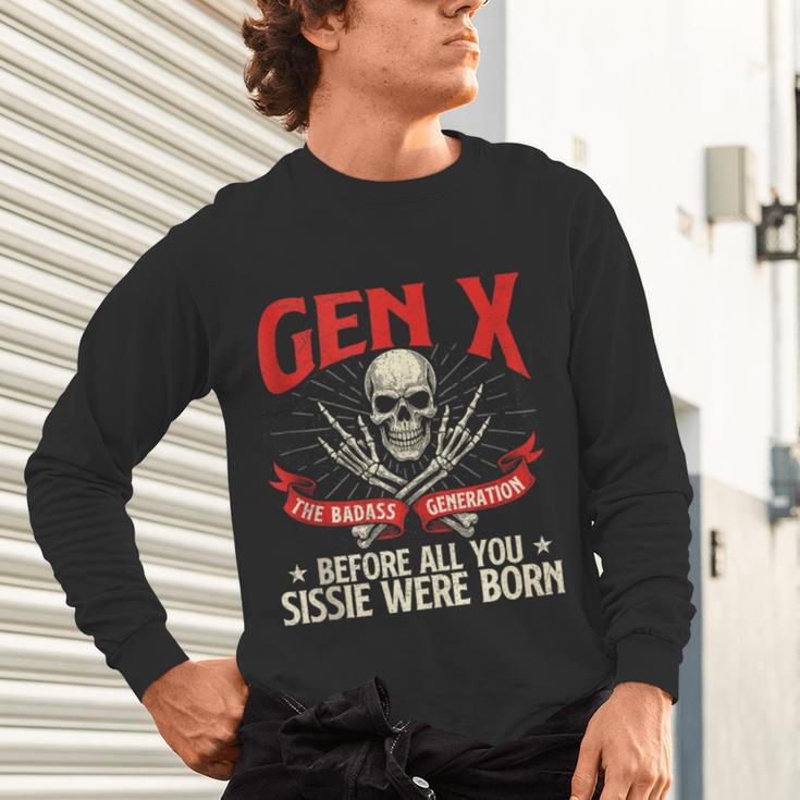 Gen X The Badass Generation Generation X Gen Xer Nostalgia Unisex Long Sleeve T-Shirt Gen X The Badass Generation Generation X Gen Xer Nostalgia Unisex Long Sleeve T-Shirt