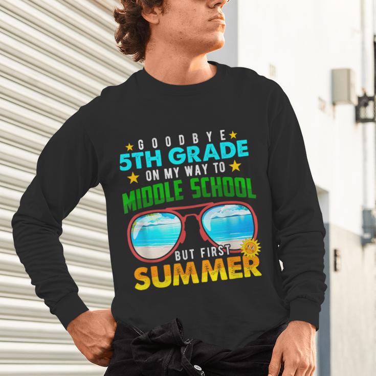 Goodbye 5th Grade Graduation To 6th Grade Hello Summer Kids Unisex Long Sleeve T-Shirt