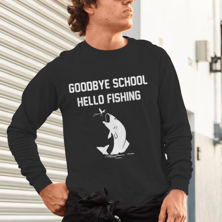 Goodbye School Hello Fishing Graduation T-Shirt Unisex Long Sleeve T-Shirt