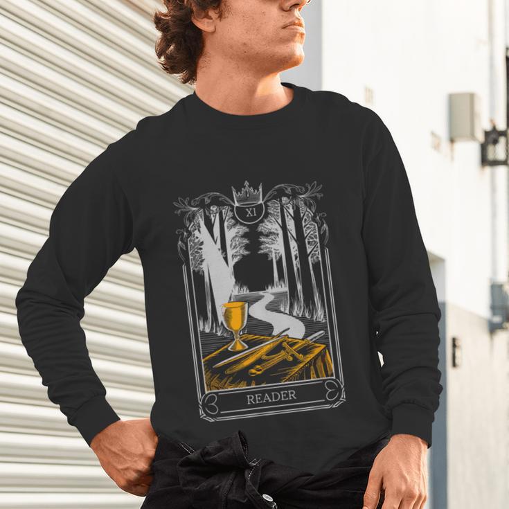 Gothic Book Lover Skeleton Unisex Long Sleeve T-Shirt