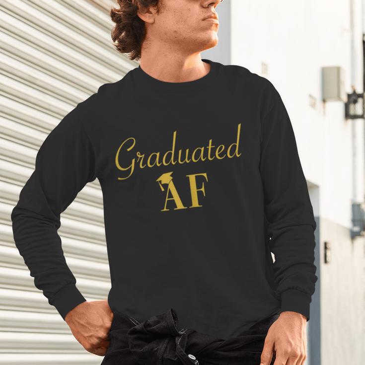 GradShirt For Women Graduated AF Graduation GIft Unisex Long Sleeve T-Shirt