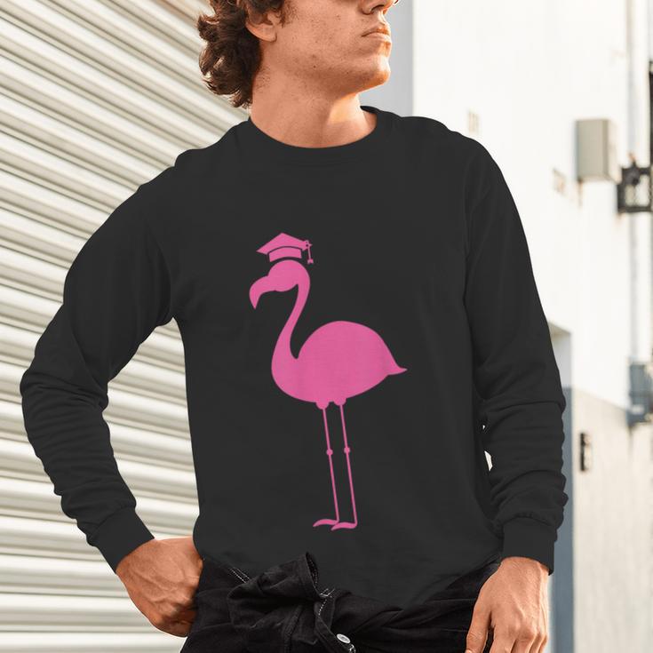Graduate Cute Pink Flamingo Graduation Unisex Long Sleeve T-Shirt