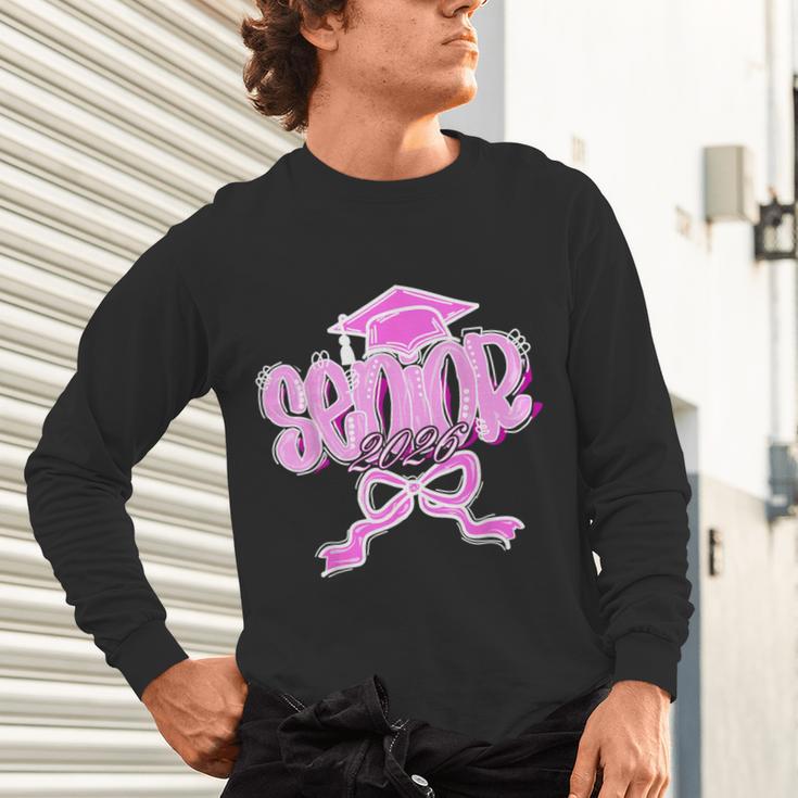 Graduation 2026 Senior 2026 Class Of 2026 Coquette Pink Girl Unisex Long Sleeve T-Shirt