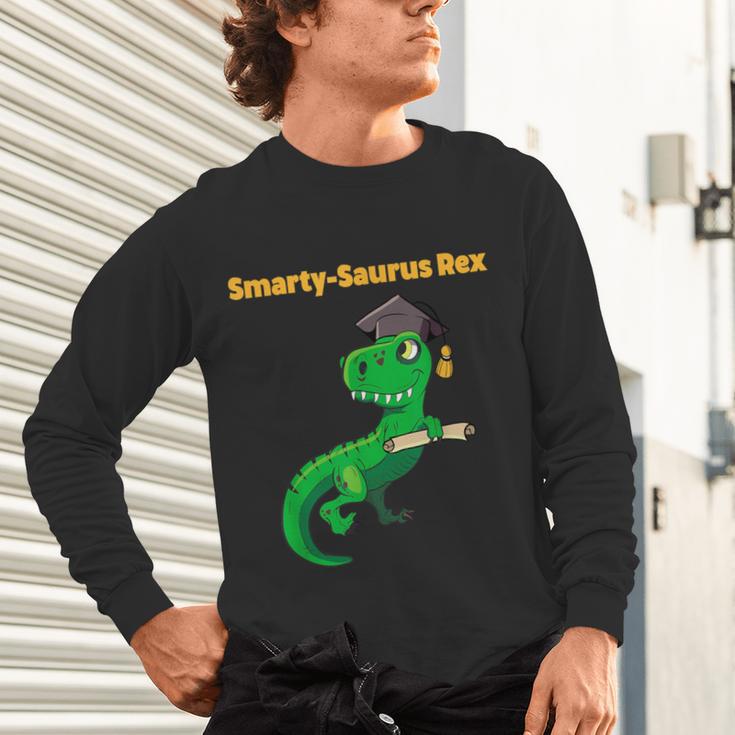 Graduation Dinosaur Smarty Saurus Rex Diploma Dinosaur Unisex Long Sleeve T-Shirt