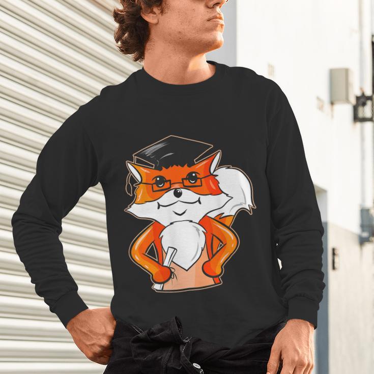 Graduation Fox School Bachelor Master Doctor Study Unisex Long Sleeve T-Shirt