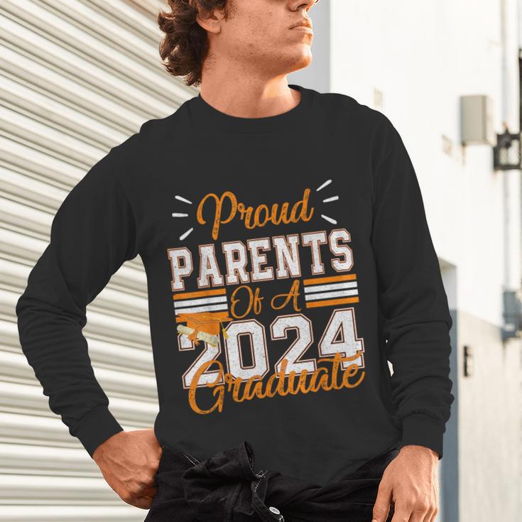 Graduation Proud Parents Of a 2024 Graduate For Mom And Dad Unisex Long Sleeve T-Shirt