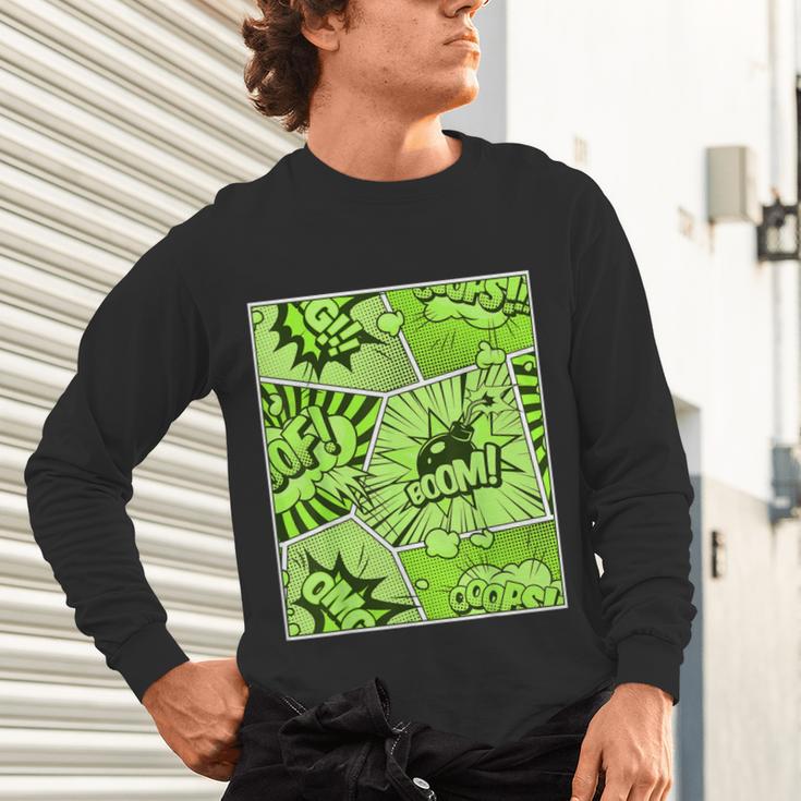 Green Comic Book Green Graphic Unisex Long Sleeve T-Shirt