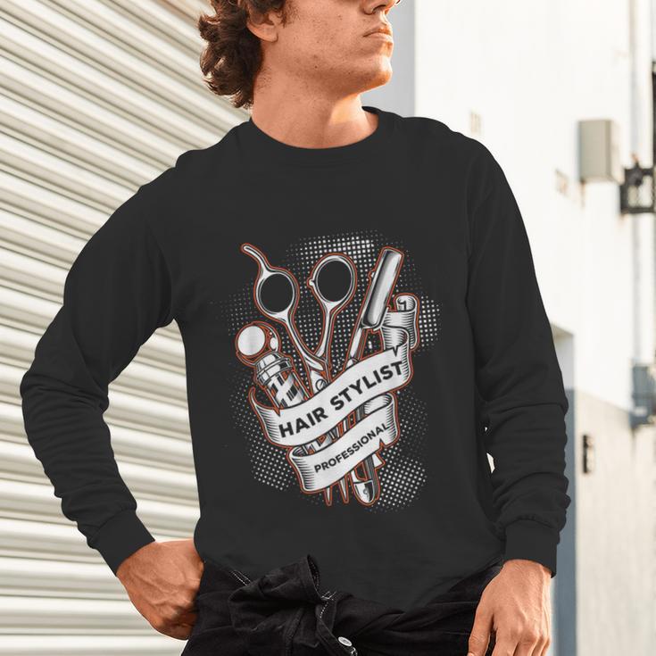 Hairdresser Gift Idea Graduation Tattoo Craft Hairstylist Unisex Long Sleeve T-Shirt