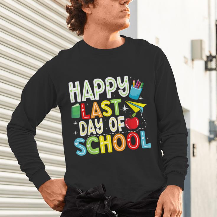 Happy Last Day Of School Teacher Kids Boys Girls Graduation Unisex Long Sleeve T-Shirt