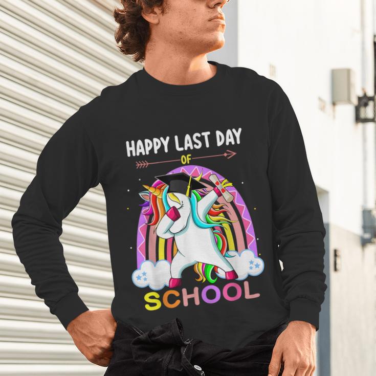 Happy Last Days Of School Graduation Class 2022 Unicorn Girl Unisex Long Sleeve T-Shirt