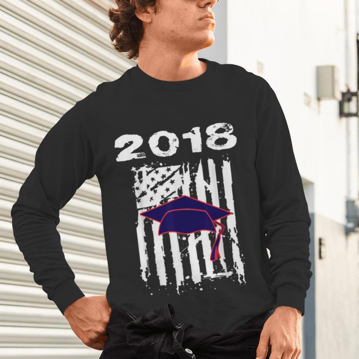 High School GraduationShirt Flag College Graduation Unisex Long Sleeve T-Shirt