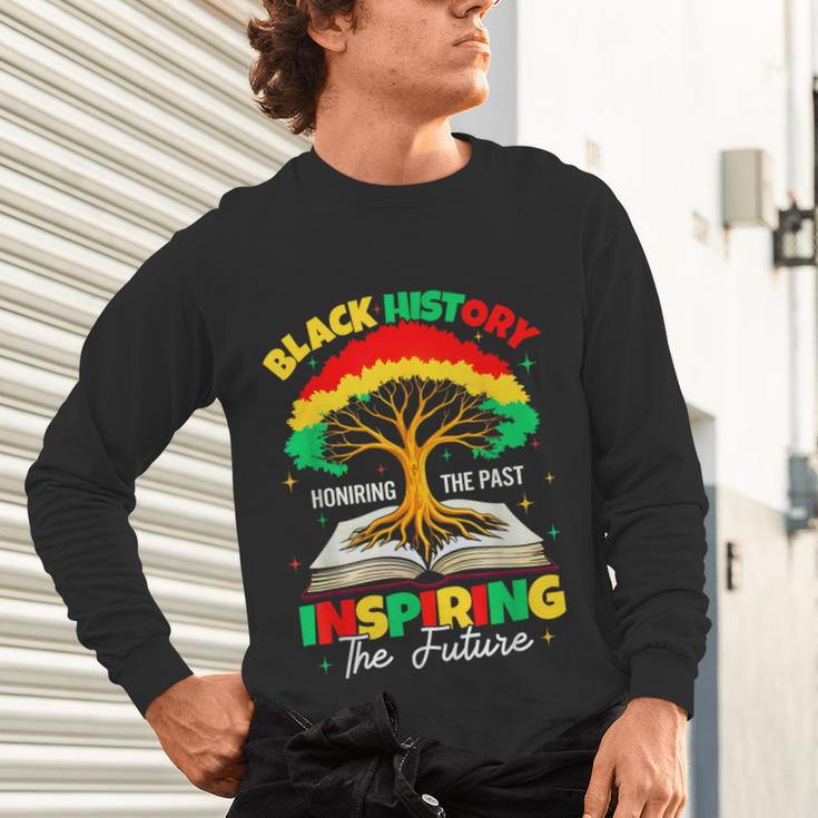 Honoring Past Inspiring Future History Month Book Tree Unisex Long Sleeve T-Shirt