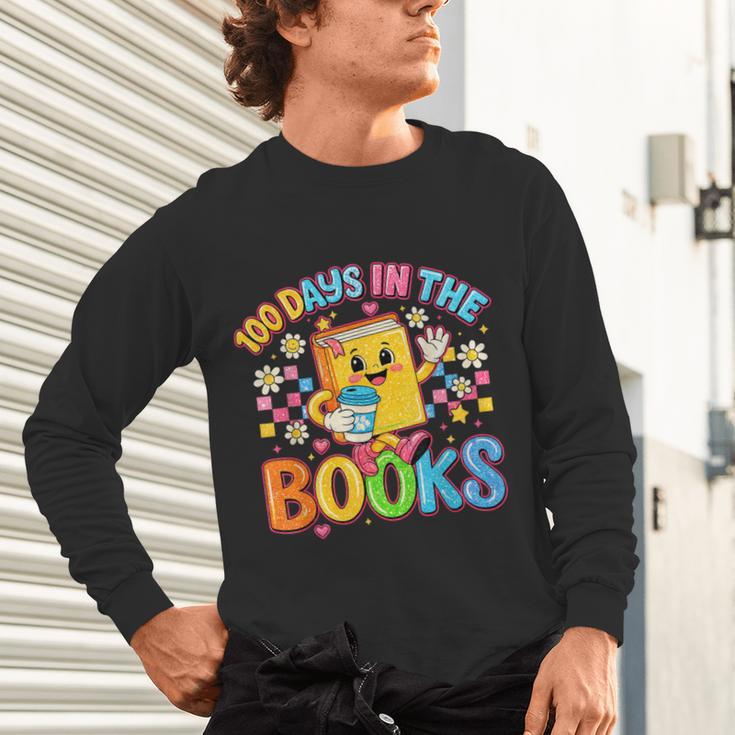 HUGvyn Preppy 100 Days In The Books Teacher Reading Coffee Unisex Long Sleeve T-Shirt