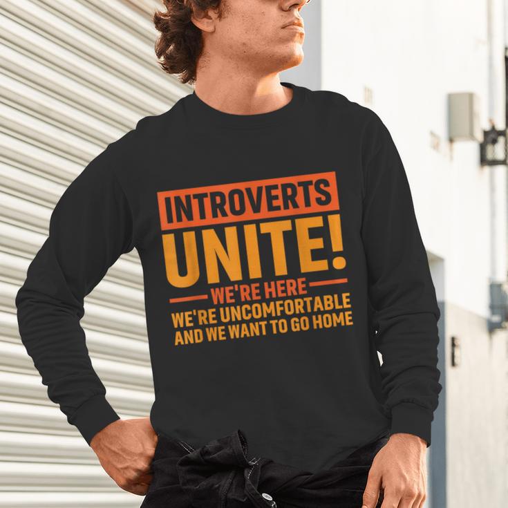 Introvert Antisocial Sarcasm Introverts Unite Anti Social Unisex Long Sleeve T-Shirt