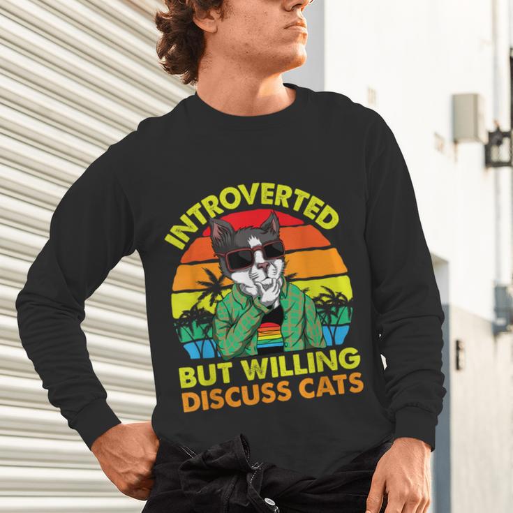 Introvert Cats Sarcasm Cat Lover Introverts Unisex Long Sleeve T-Shirt
