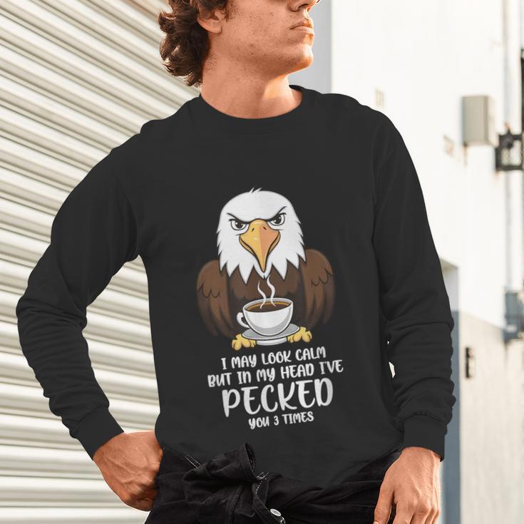 Introvert Eagle And Coffee Lovers Unisex Long Sleeve T-Shirt Introvert Eagle And Coffee Lovers Unisex Long Sleeve T-Shirt