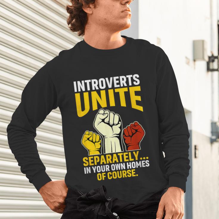Introverts Unite Introvert Antisocial Anti Social Unisex Long Sleeve T-Shirt