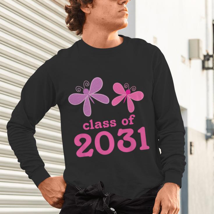 Kids Class Of 2031 Kindergarten Girls Graduation T-Shirt Unisex Long Sleeve T-Shirt