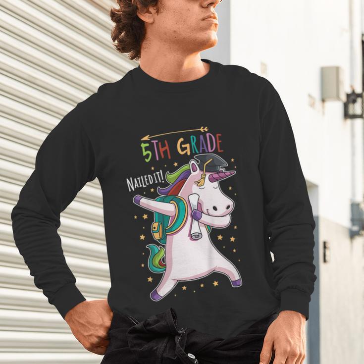 Kids Dabbing Unicorn Graduation 5th Grade Class Of 2019 Unisex Long Sleeve T-Shirt